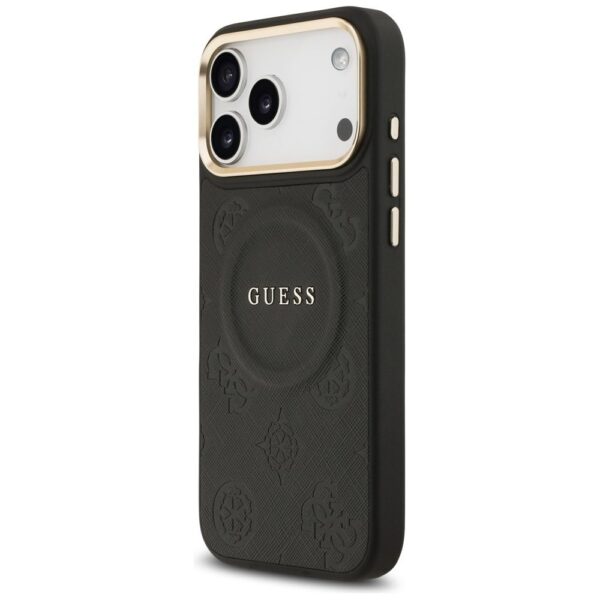 4835e141bfea880b4e962c6d20081e9b GUESS case for IPHONE 17 Pro Max compatible with MagSafe GUHMP17XPSAMSECK (PU W/ Peony Hot Stamp) black