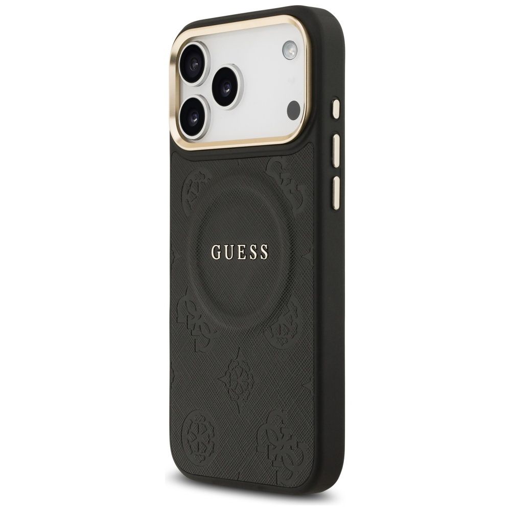4835e141bfea880b4e962c6d20081e9b GUESS case for IPHONE 17 Pro Max compatible with MagSafe GUHMP17XPSAMSECK (PU W/ Peony Hot Stamp) black