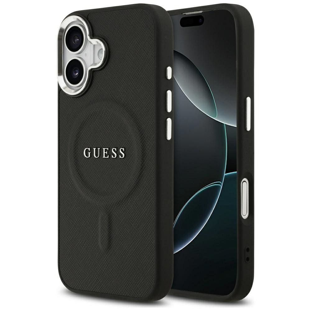 4840c88689047ede8e9e336215ad58cd GUESS case for IPHONE 17 compatible with MagSafe GUHMP17SPSAREGSK (PU W/ Classic Logo) black