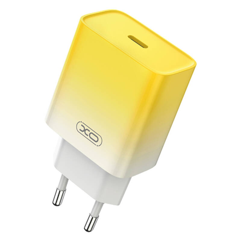Φορτιστής τοίχου XO CE18, USB-C, PD30W (κίτρινο)