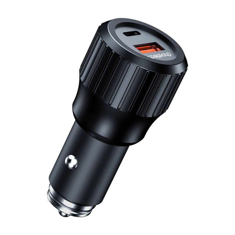 Choetech 63W Dual USB-C 45w+ USB-A 18w γρήγορος φορτιστής αυτοκινήτου (μαύρο)