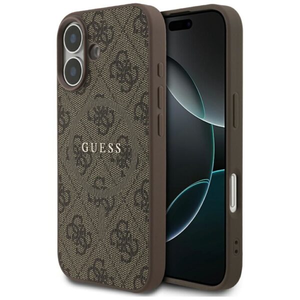 485bfda927b06d1a2e85f9b81819c590 GUESS case for IPHONE 17 compatible with MagSafe GUHMP17SG4GFRW (PU 4G Ring Classic Logo) brown