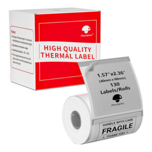 Αυτοκόλλητες ετικέτες Phomemo 40x60mm, 130 τεμάχια (διαφανές)