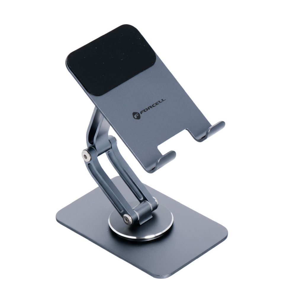 488313cb7955ac025a22851d0bcd7b86 Desk holder for phone / tablet foldable Forcell F-Grip Fold Stand 2 360 gray
