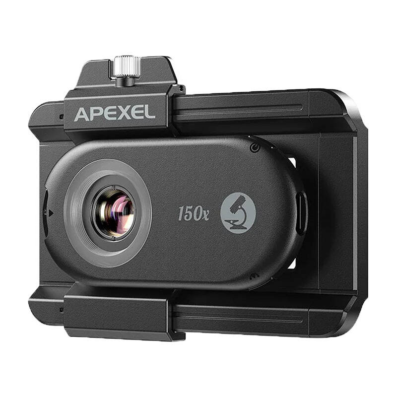 Φακός 3x CPL / μικροσκόπιο για smartphone Apexel APL-MS3IN1, 200x / 150x / 100x