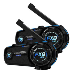 Fodsports FX8 Air ενδοεπικοινωνία μοτοσικλέτας σε δύο πακέτα (μαύρο)