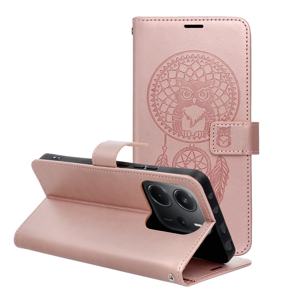 MEZZO Book case for XIAOMI Redmi Note 14 PRO 5G / 14 PRO PLUS 5G dreamcatcher rose gold