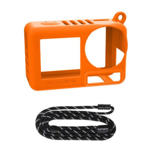Sunnylife OA5-BHT885-C θήκη σιλικόνης με λουράκι για το OSMO ACTION 5 PRO (πορτοκαλί)