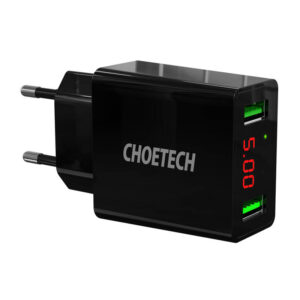 C0028 2*Φορτιστής δικτύου USB-A με οθόνη (μαύρο)