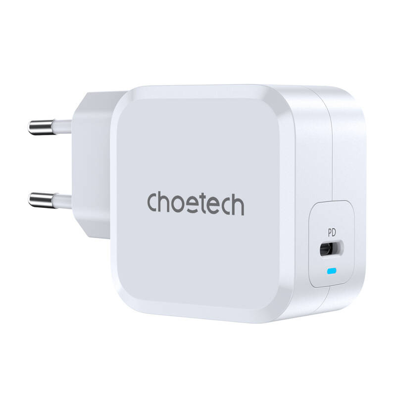 Φορτιστής ρεύματος PD8007 USB-C PD45W Choetech EU (λευκό)