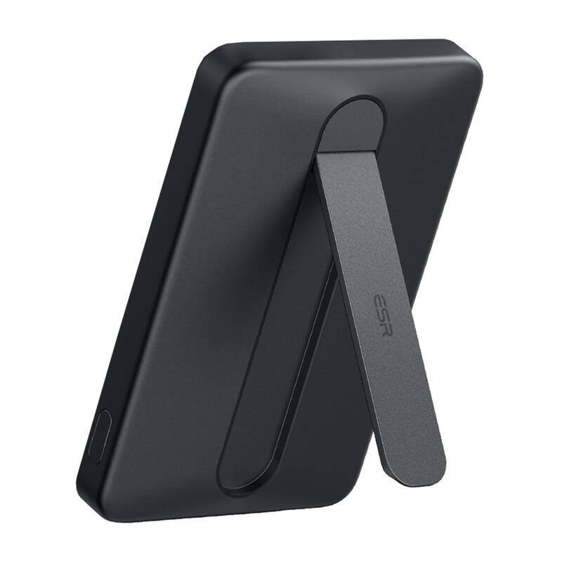 ESR Qi2 MagSlim 5000 mAh μαγνητικό powerbank με βάση στήριξης (μαύρο)