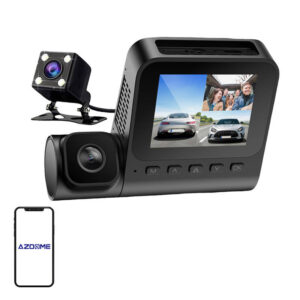Μπροστινή κάμερα 1080p, εσωτερική κάμερα 1080p και οπίσθια κάμερα VGA Azdome V600-3CH, αισθητήρας G