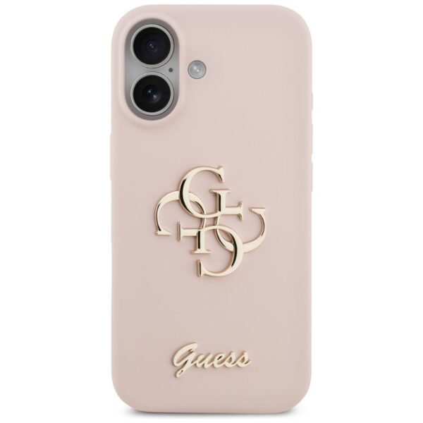 GUESS case for IPHONE 17 GUHCP17SSC4GSMP (Silicone W/ Big 4G Script) pink