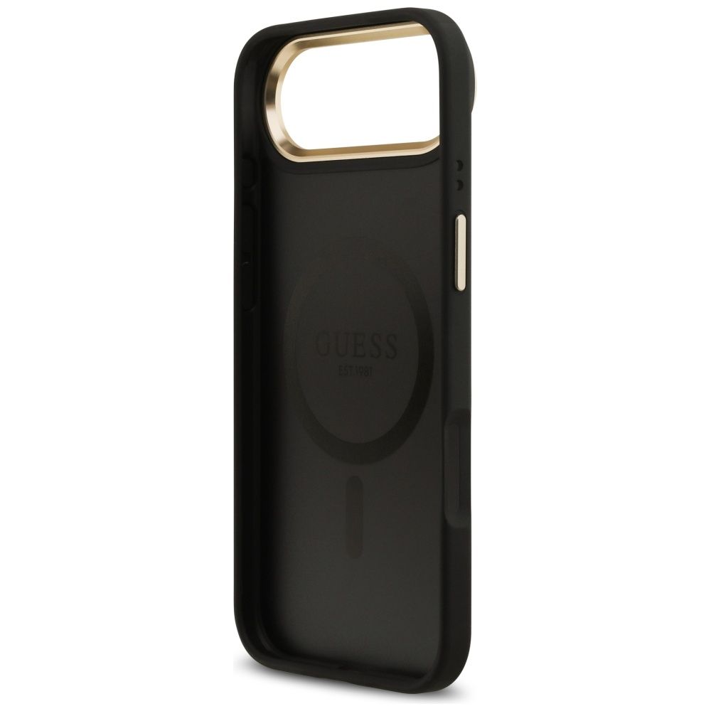 4aa1b441be3fb9cbd13f0d3b63523423 GUESS case for IPHONE 17 Air compatible with MagSafe GUHMP17MPG4SEMCK (PU W/ 4G Stripe) black