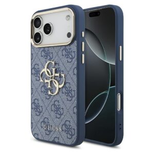 GUESS case for IPHONE 17 Pro Max GUHCP17X4GMGCBL (PU W/ Big 4G Classic Logo) gold blue