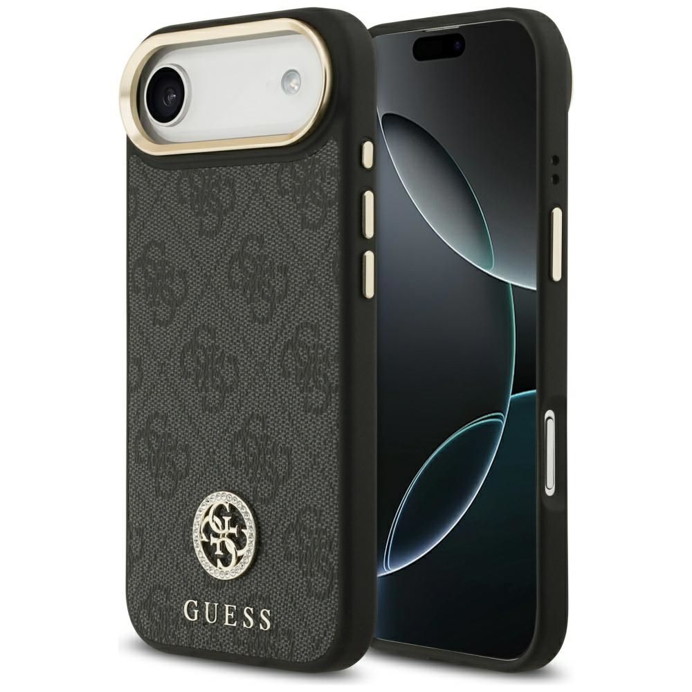 4b61f45786ad5704e549ab54a2fc6ec0 GUESS case for IPHONE 17 Air compatible with MagSafe GUHMP17MP4GRMDEK (PU W/ 4G Strass Logo) black