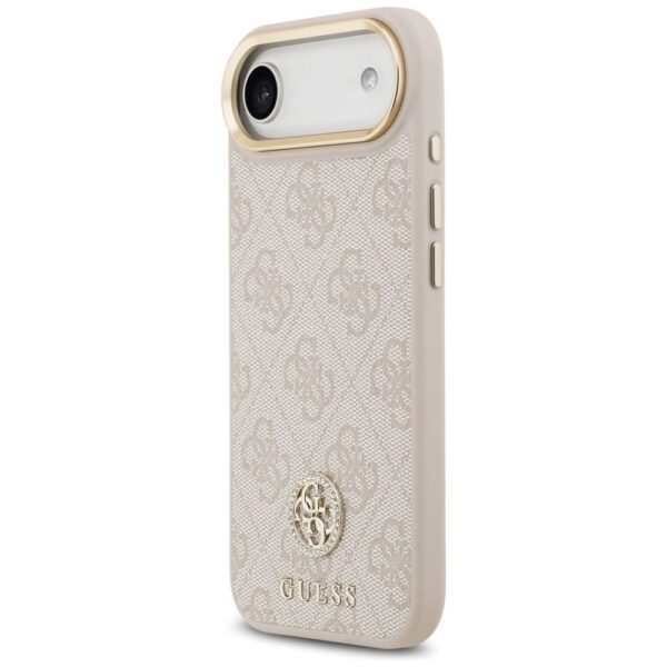 4b659583c7ef38c218e8f5dd6be422dd GUESS case for IPHONE 17 Air compatible with MagSafe GUHMP17MP4GRMDEP (PU W/ 4G Strass Logo) pink
