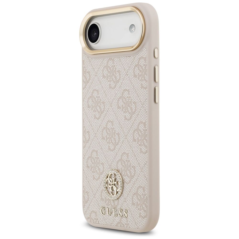 4b659583c7ef38c218e8f5dd6be422dd GUESS case for IPHONE 17 Air compatible with MagSafe GUHMP17MP4GRMDEP (PU W/ 4G Strass Logo) pink