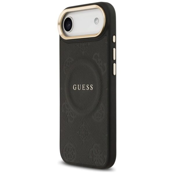 4bc0ea6c9d00c98a4d1cedc9dfab11eb GUESS case for IPHONE 17 Air compatible with MagSafe GUHMP17MPSAMSECK (PU W/ Peony Hot Stamp) black