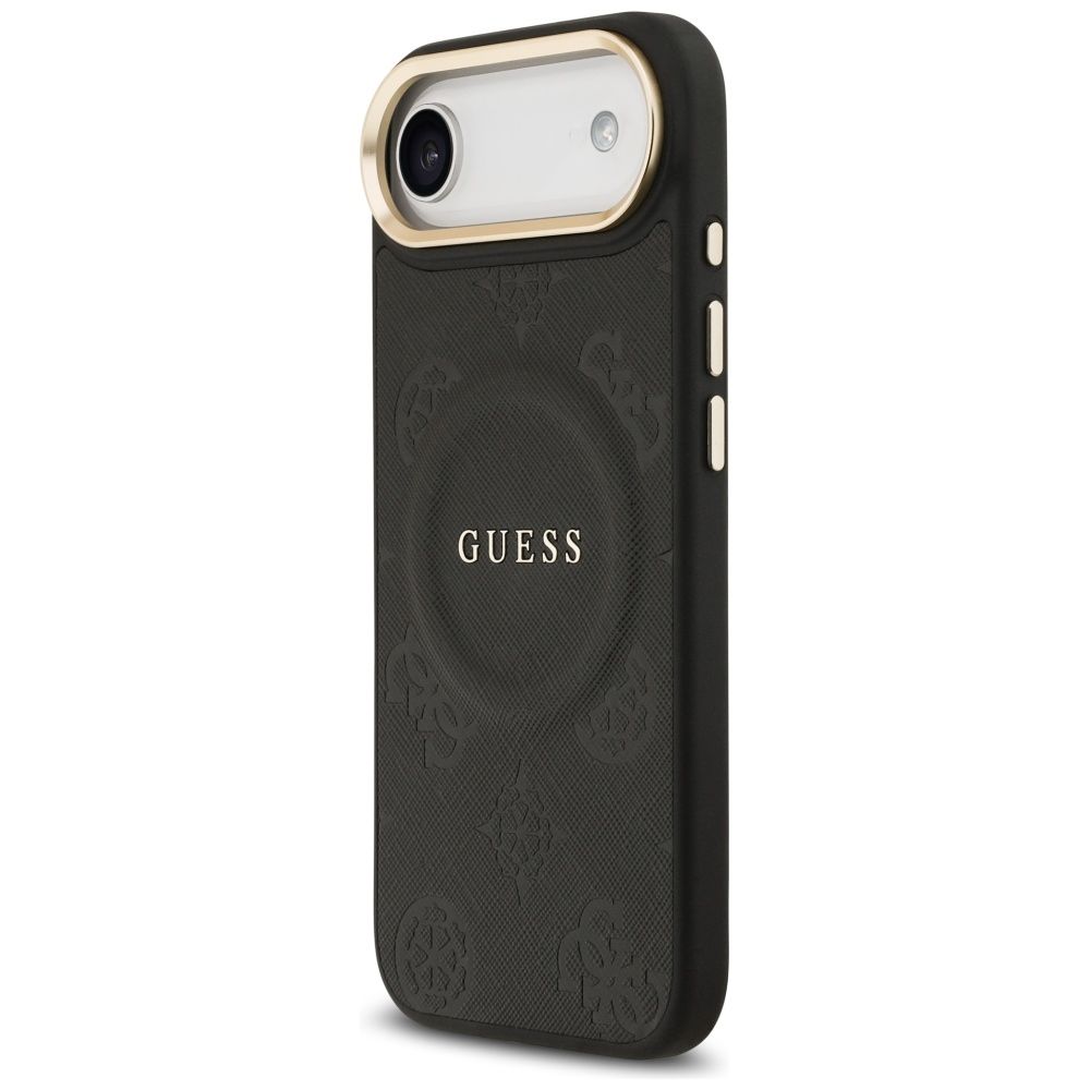 4bc0ea6c9d00c98a4d1cedc9dfab11eb GUESS case for IPHONE 17 Air compatible with MagSafe GUHMP17MPSAMSECK (PU W/ Peony Hot Stamp) black