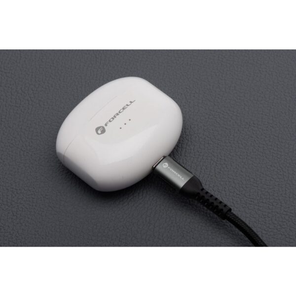 4bc1dc5edf54b1159cf93b034da23d08 FORCELL F-ENERGY C256 cable USB A to Type C QC4.0 3A 66W Cafule 0,25 m black