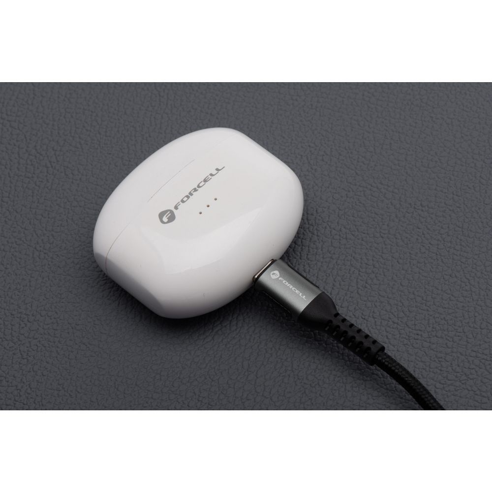 4bc1dc5edf54b1159cf93b034da23d08 FORCELL F-ENERGY C256 cable USB A to Type C QC4.0 3A 66W Cafule 0,25 m black