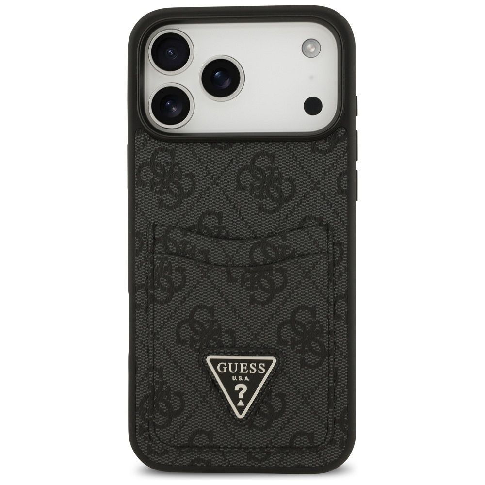 4c90a48889f99cce78f7d03c4e72c296 GUESS case for IPHONE 17 Pro Max GUHCP17XP4TPK (4G Double Card Triangle) black
