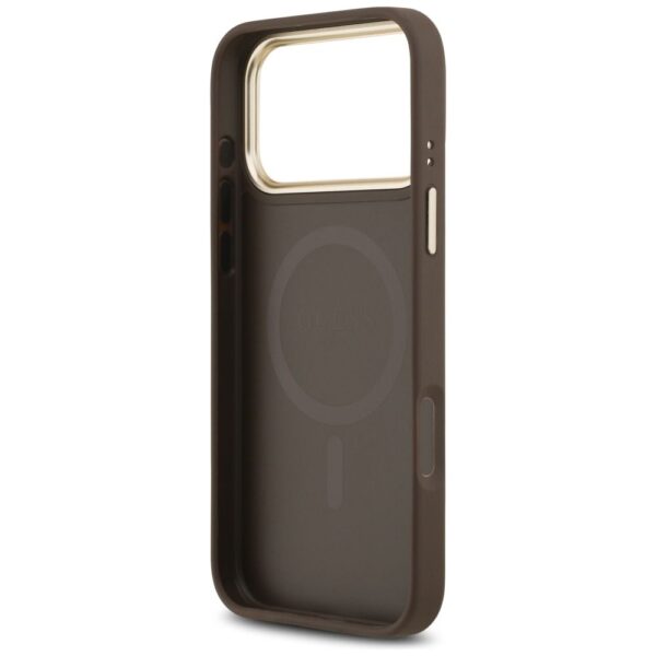 4d34be89920d17d3528611b30635a335 GUESS case for IPHONE 17 Pro Max compatible with MagSafe GUHMP17XPG4SEMCW (PU W/ 4G Stripe) brown