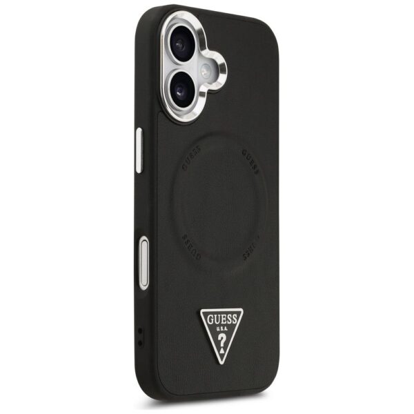 GUESS case for IPHONE 17 compatible with MagSafe GUHMP17SPSDTSCMK (PU W/ Triangle Logo) black