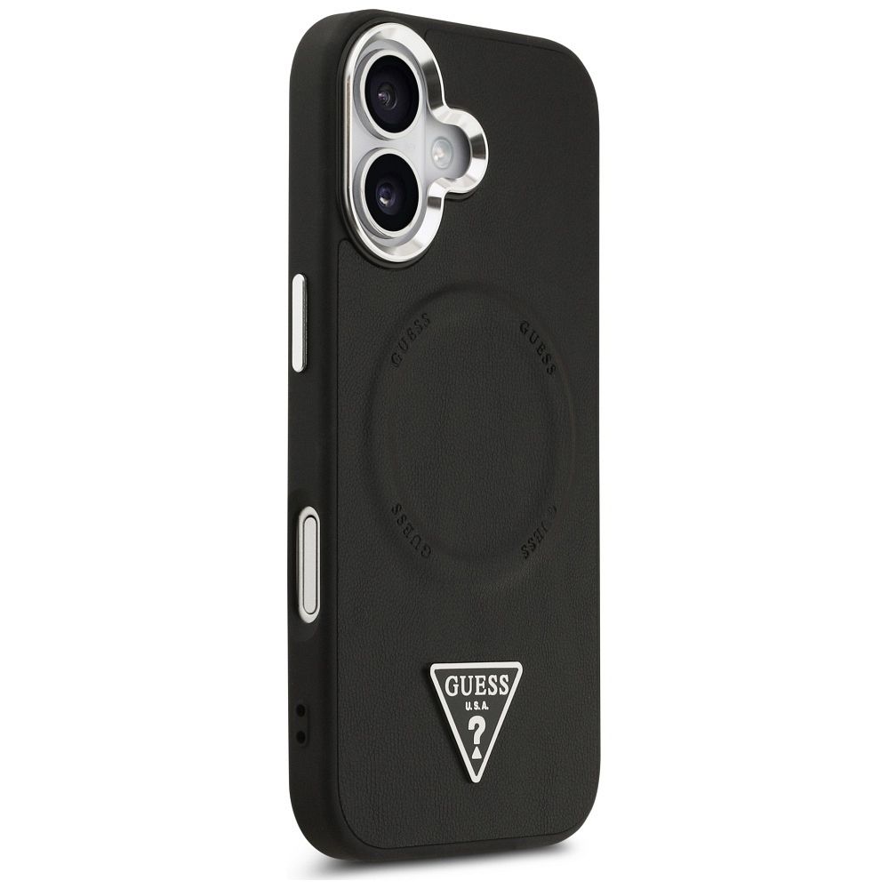 4dc88e72fa150b0f1d7bb2295284baaa GUESS case for IPHONE 17 compatible with MagSafe GUHMP17SPSDTSCMK (PU W/ Triangle Logo) black