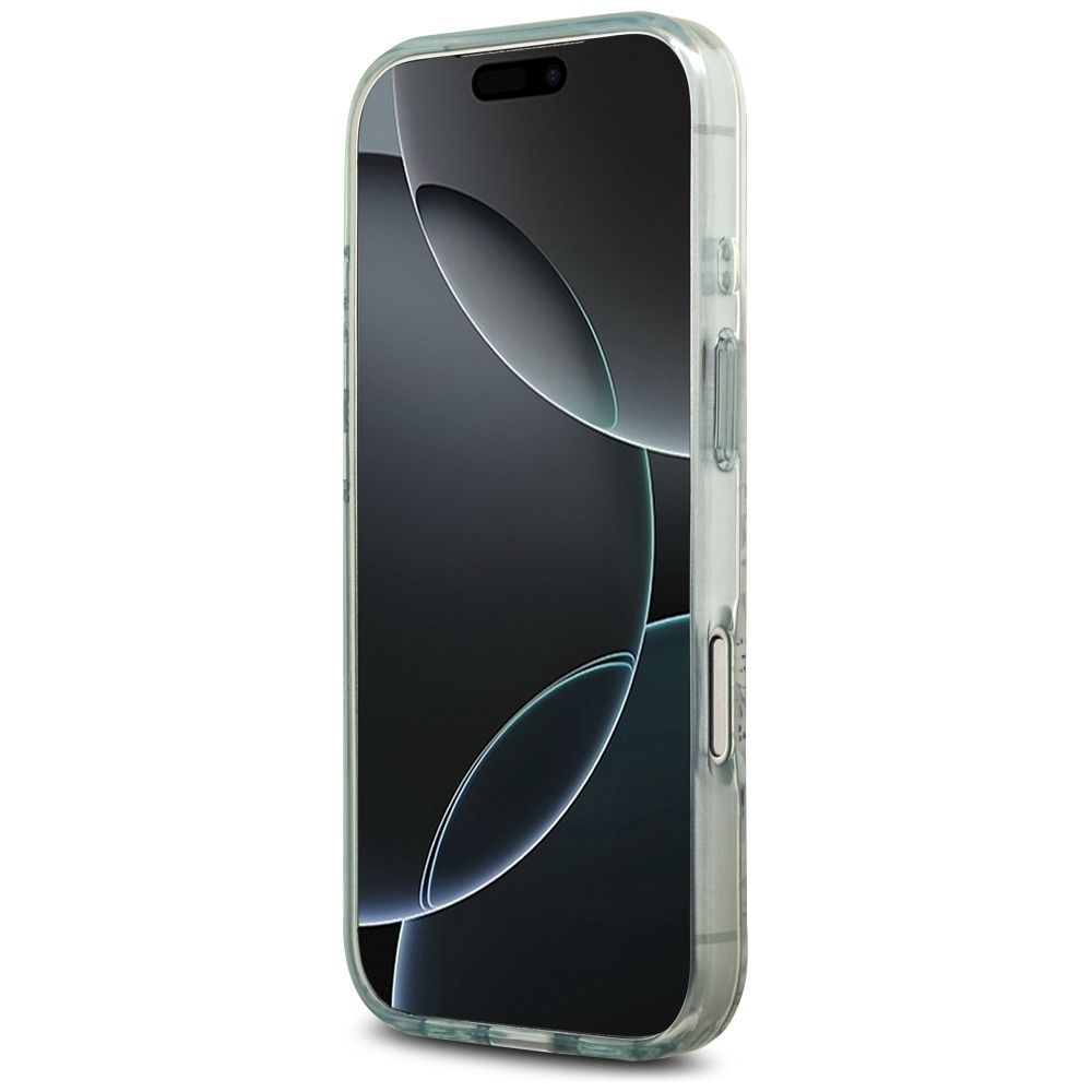 4e30fc0d74ed1110ee46a2ceedc30551 GUESS case for IPHONE 17 Pro Max compatible with MagSafe GUHMP17XHFWBDCEN (IML Flower & Tonal Circle) green
