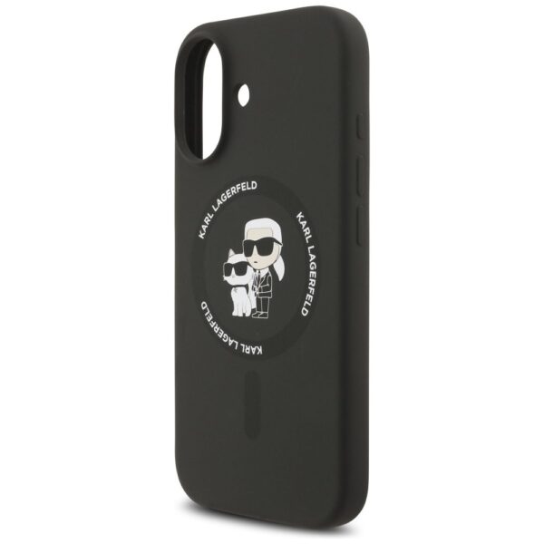 KARL LAGERFELD case for IPHONE 17 compatible with MagSafe KLHMP17SSCMKCRHK (Silicone KC Body Ring) black