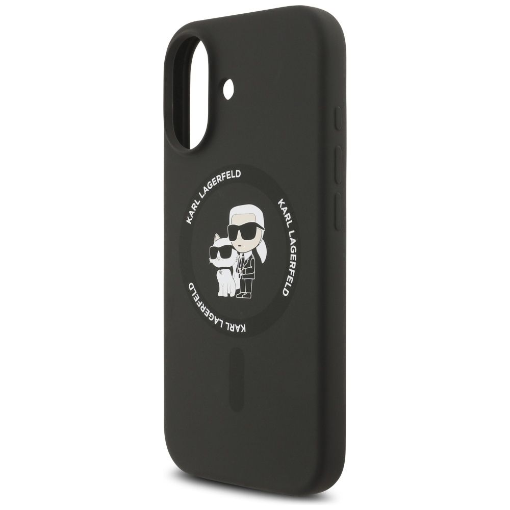 KARL LAGERFELD case for IPHONE 17 compatible with MagSafe KLHMP17SSCMKCRHK (Silicone KC Body Ring) black