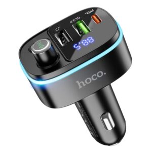 HOCO transmiter FM Bluetooth + 2xUSB + Typ C PD20W + QC3.0 Fast E62 black