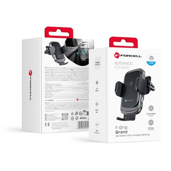 4e82e4572bbb349d0a72d8686b6ec6f7 FORCELL F-GRIP Grand (F-24) wireless charging holder 15W silver