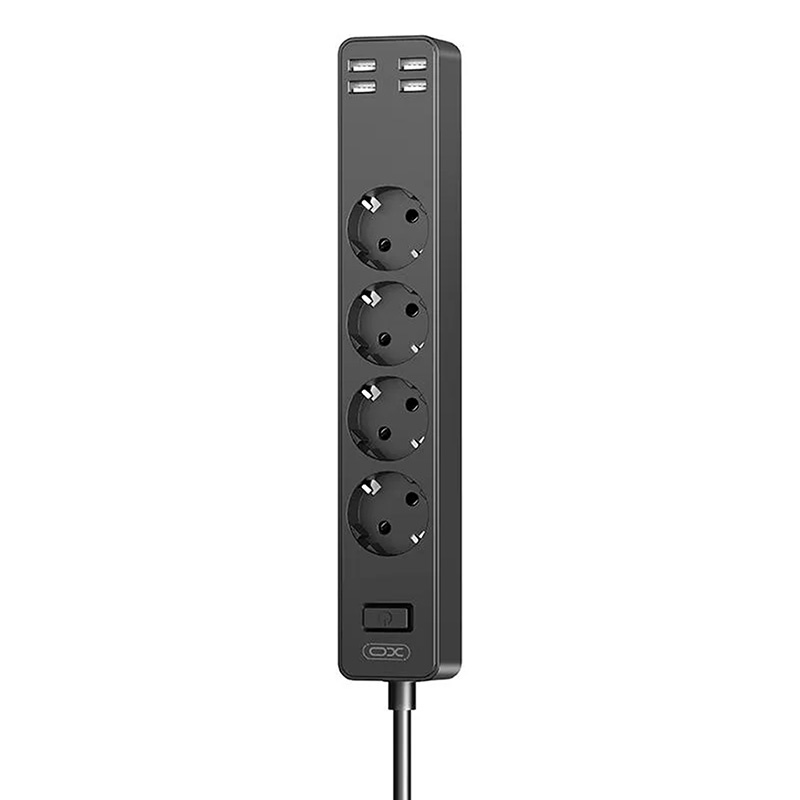 XO WL10 4USB 1.8m (μαύρο)