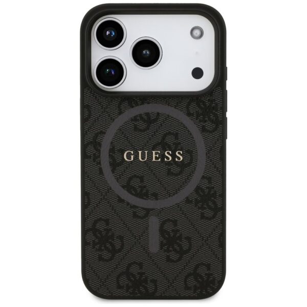 50b6e51f7a86f2a59458f4e7763540c9 GUESS case for IPHONE 17 Pro compatible with MagSafe GUHMP17LG4GFRK (PU 4G Ring Classic Logo) black