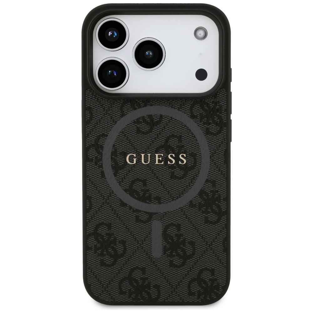 50b6e51f7a86f2a59458f4e7763540c9 GUESS case for IPHONE 17 Pro compatible with MagSafe GUHMP17LG4GFRK (PU 4G Ring Classic Logo) black