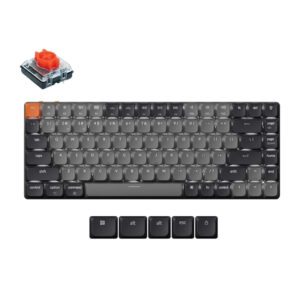Keychron K3 LED Red Switch Ασύρματο πληκτρολόγιο χαμηλού προφίλ (γκρι) [K3X-A1].