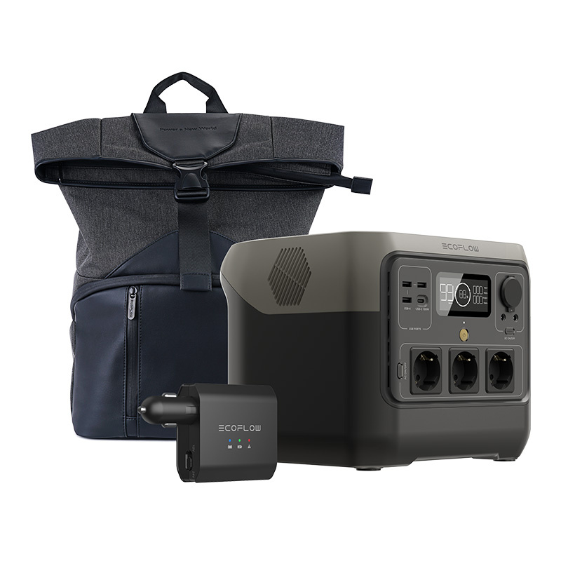 51157_2 Bundle EcoFlow River 2 Pro + Smart car battery charger + Carrying bag