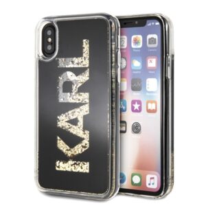 Karl Lagerfeld Karl Logo Glitter iPhone X/Xs Case - Blackeng