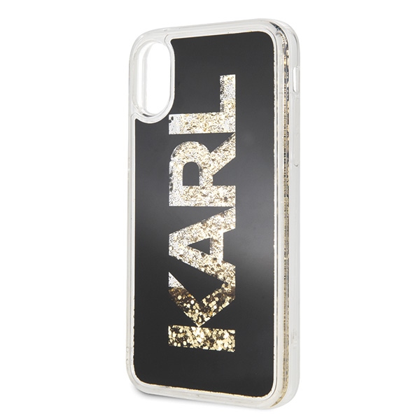 Karl Lagerfeld Karl Logo Glitter iPhone X/Xs Case - Blackeng