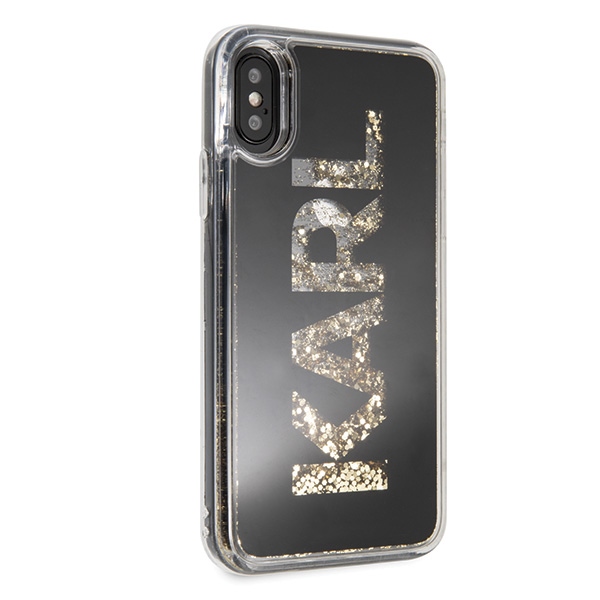 Karl Lagerfeld Karl Logo Glitter iPhone X/Xs Case - Blackeng
