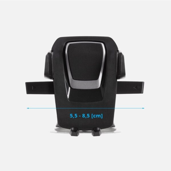 Telescopic adjustable car holder for dashboard, glass, blackeng