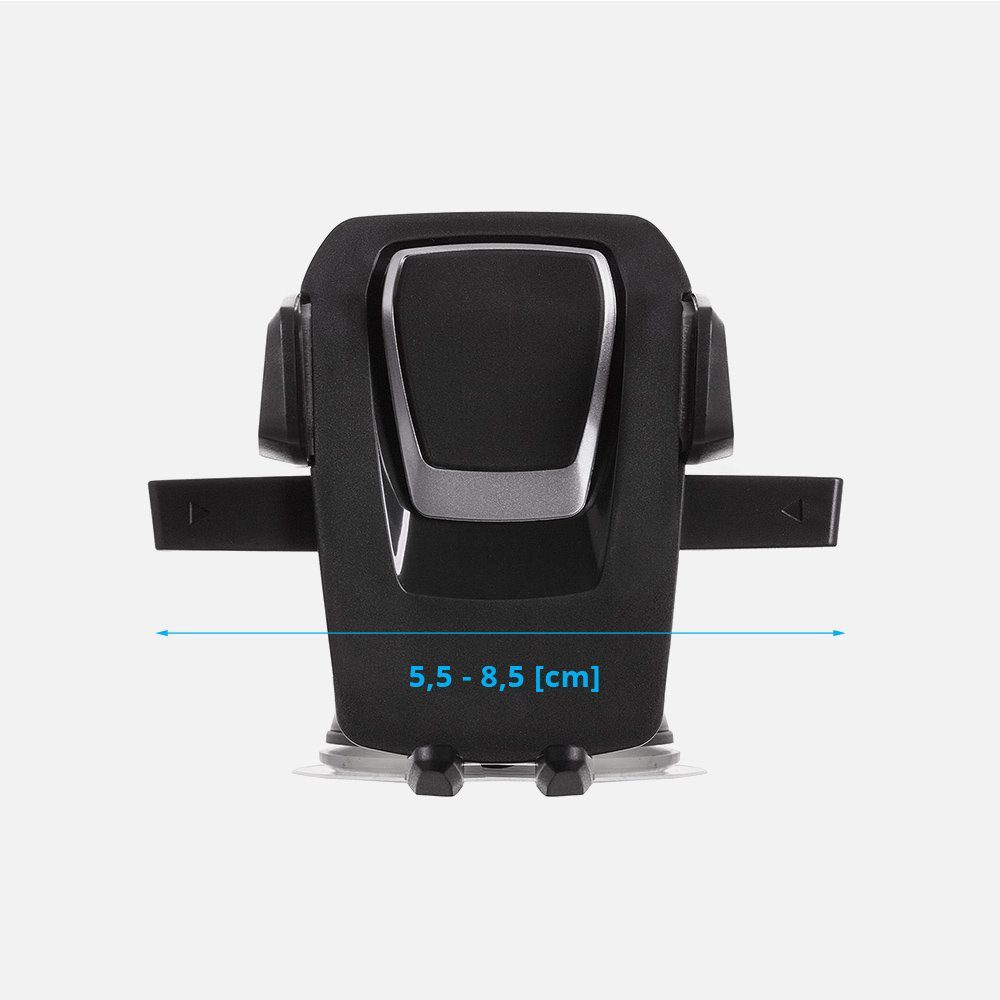 52120_5 Telescopic adjustable car holder for dashboard, glass, blackeng