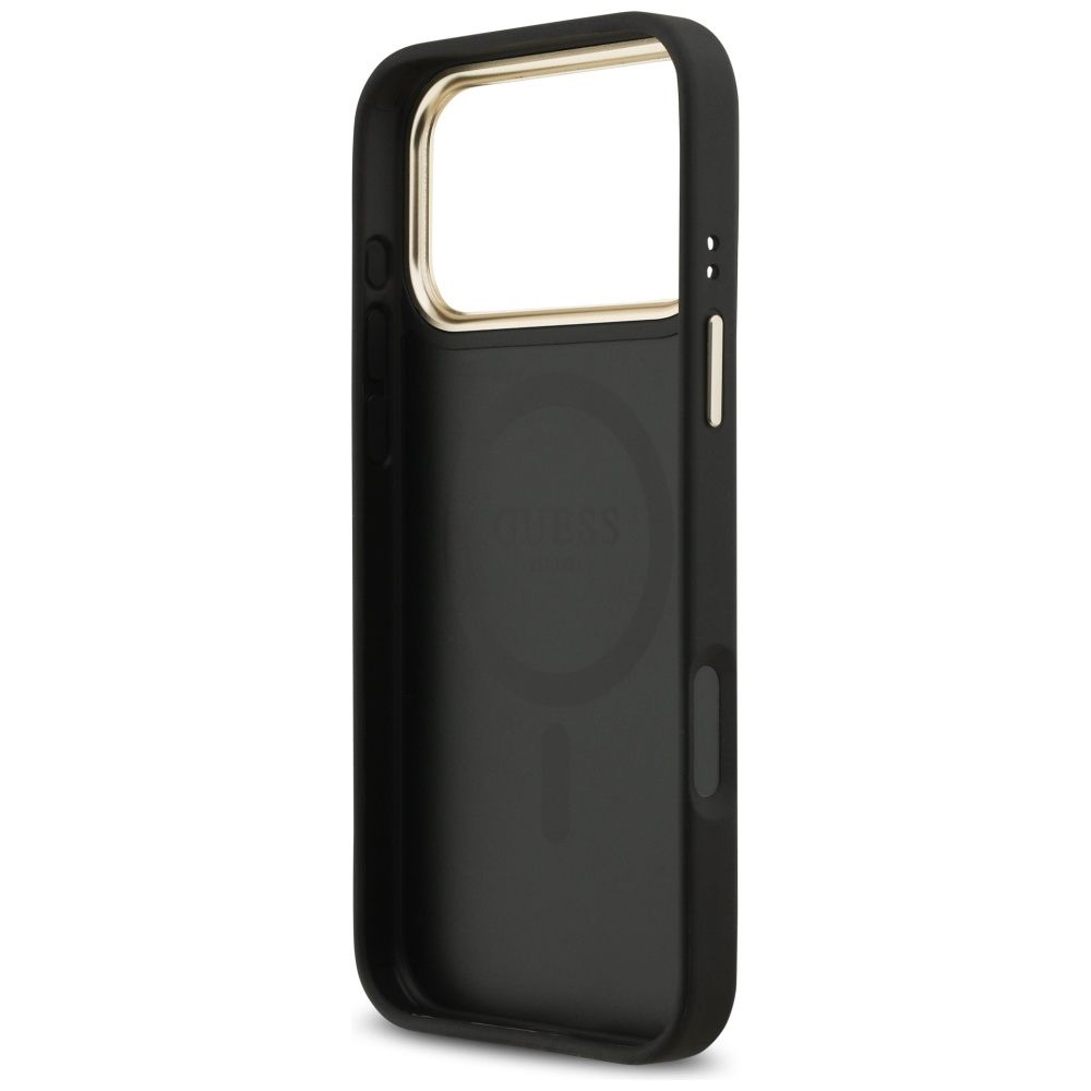 526b527f8ec74adfd7190981ce373067 GUESS case for IPHONE 17 Pro Max compatible with MagSafe GUHMP17XP4G4DCSK (PU W/ Strass Logo & Big Strap Metal Buttons) black