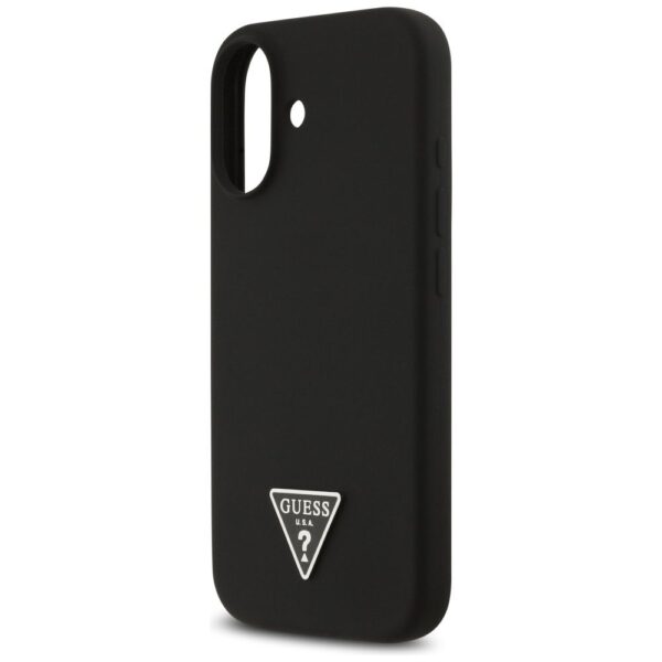GUESS case for IPHONE 17 compatible with MagSafe GUHMP17SSCTRLMK (Silicone W/ Triangle Logo) black