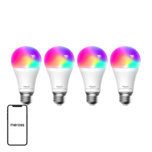 Meross MSL120 WiFi Smart LED Light Bulb (HomeKit) (τετραπλή συσκευασία)