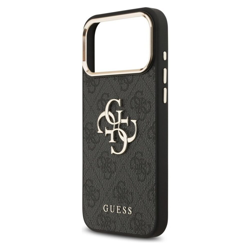 53385287a84ebfd60569d2192df3eedd GUESS case for IPHONE 17 Pro Max GUHCP17X4GMGCGR (PU W/ Big 4G Classic Logo) gold black