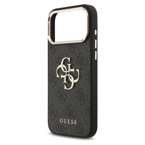 53385287a84ebfd60569d2192df3eedd GUESS case for IPHONE 17 Pro Max GUHCP17X4GMGCGR (PU W/ Big 4G Classic Logo) gold black